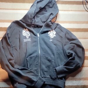Naruto Shippuden Darc Sport Collab Gray Zip-Up Hoodie